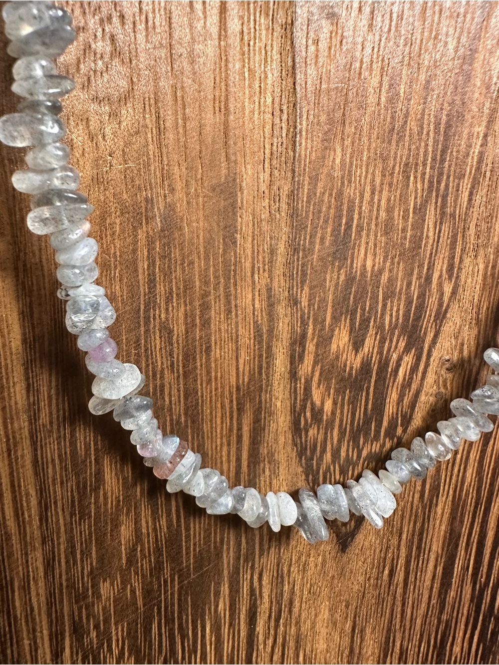 Labradorite Crystal Chips Necklace - Blue Flash - Picture 3 of 10